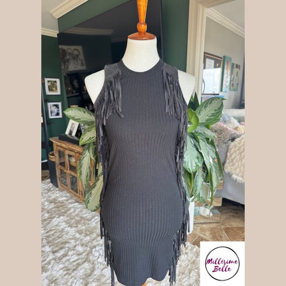 Karlie Black Fringe Dress - Picture 5 of 8